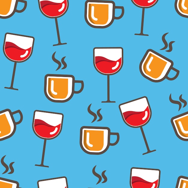 Seamless Drinks Pattern