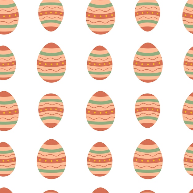 Seamless Easter pattern Easter eggs Vector illustration for packaging background wrapping paper