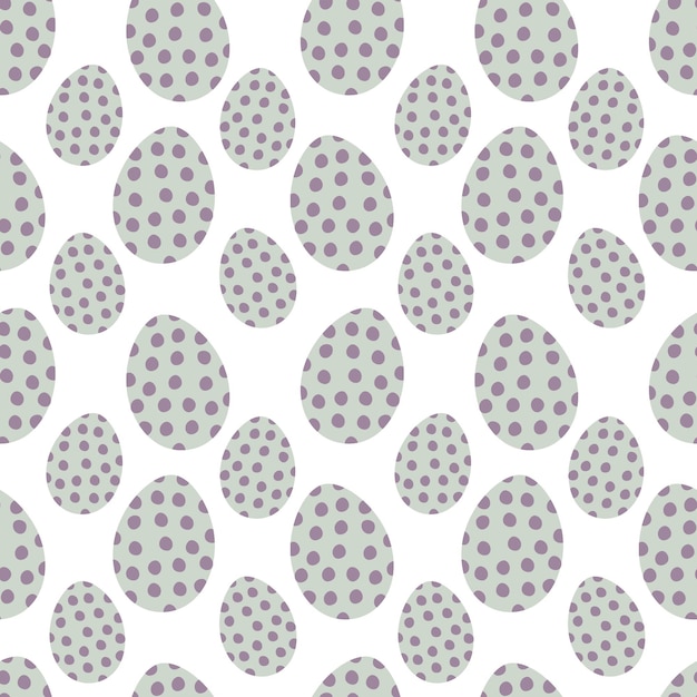 Vector seamless easter pattern isolated polka dot eggs for wrapping paper cards textiles backgrounds