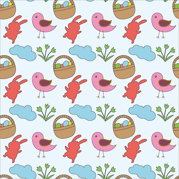 Vector seamless easter pattern vector for banner poster flyer