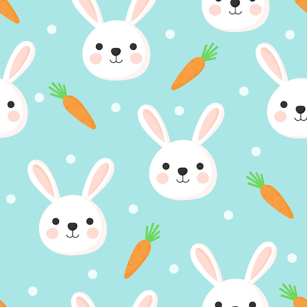 Seamless easter rabbit pattern