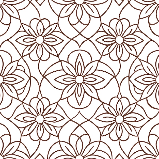 Seamless ethnic rotary repeat fabric and tile design