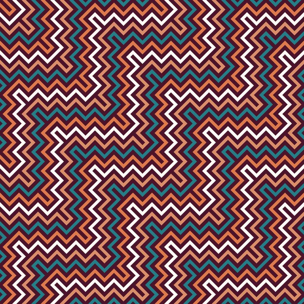 Vettore reticolo etnico senza giunte con chevron. sfondo diagonale a zigzag. disegno del tessuto