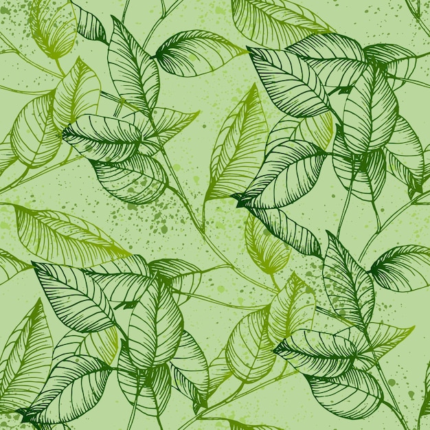 Seamless Eucalyptus leaves