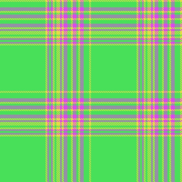 Seamless fabric check texture plaid background textile pattern tartan vector