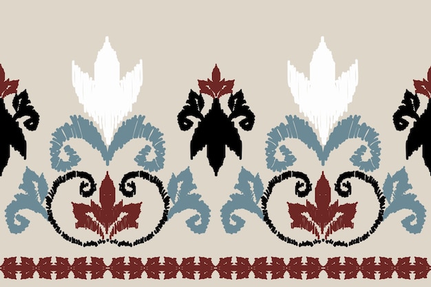 Seamless fabric pattern with traditional ornaments Design for backgrounds