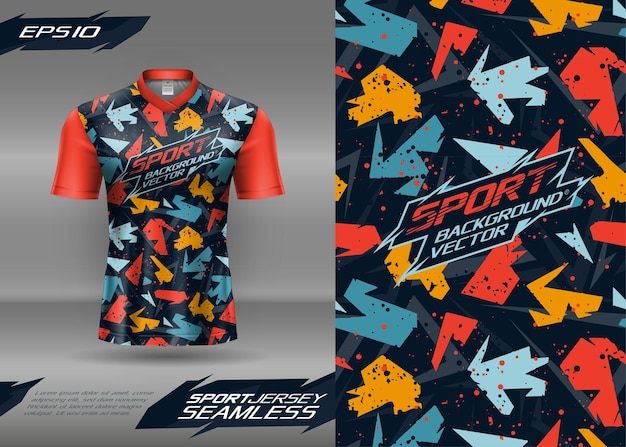 Design astratto sportivo in tessuto senza cuciture per il ciclismo da motocross da corsa in jersey da calcio