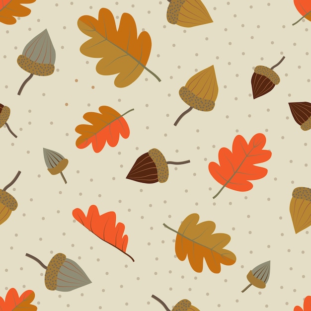 Seamless fall pattern  background vector