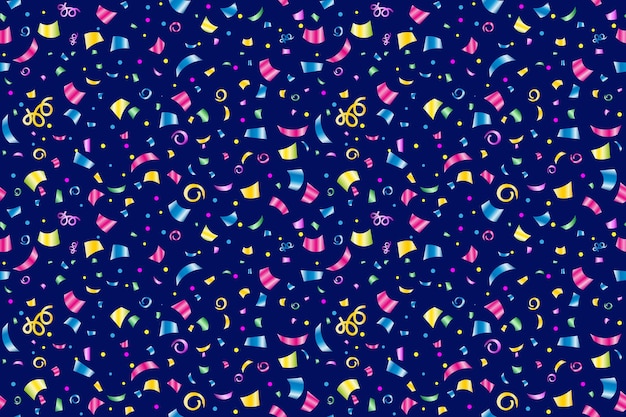 бесшовные праздничный узор из блестящих разноцветных конфетти вектор