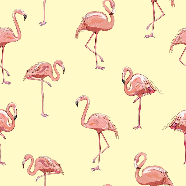 Seamless flamingo pattern