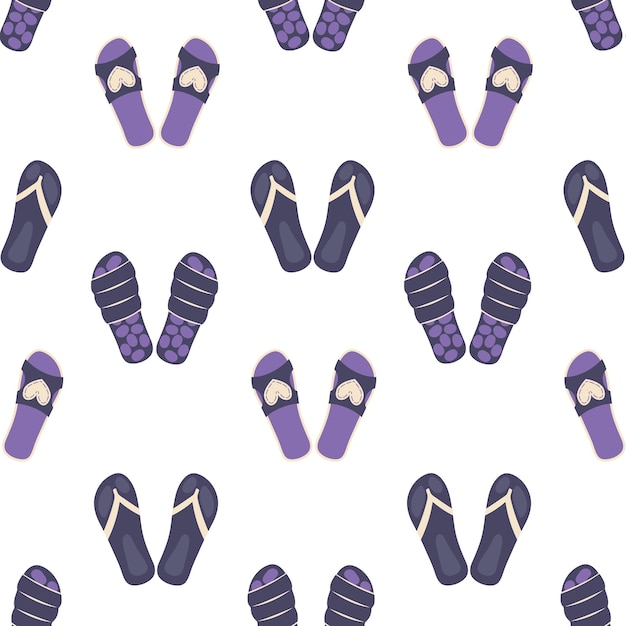 seamless flip flops pattern color summer backdrop repeat background Cartoon flat illustration