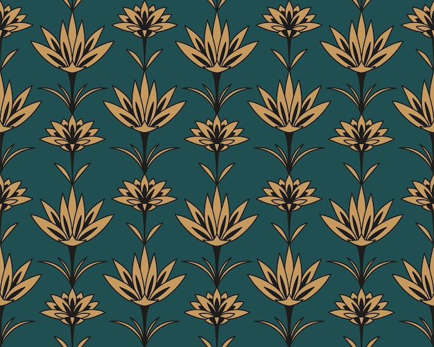 Seamless floral damask pattern Rich ornament