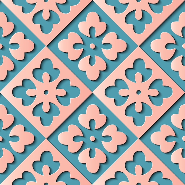 Seamless floral decoration retro pattern