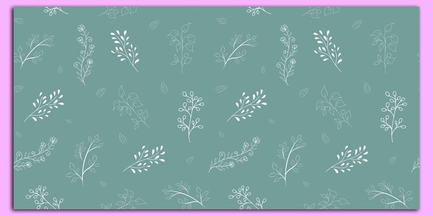 Seamless floral pattern background Botanical leaf Hand drawn decorative element Seamless backgrounds and wallpapers for fabric packaging Decorative print Textile repeating pattern