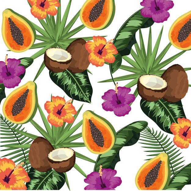 Seamless floral pattern cartoon