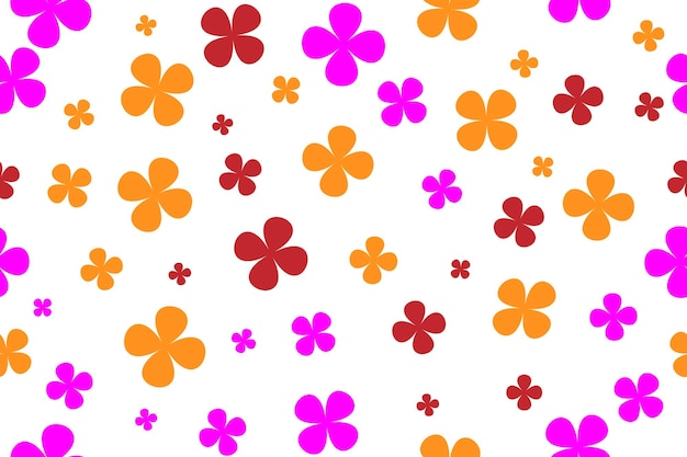 シームレスな花柄のかわいいフラワー プリントの花と葉のパターン デザインの布製壁紙用