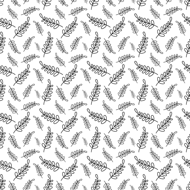 Вектор Бесшовный цветочный узор элемент векторной формы каракули растения абстрактная текстура фоновая иллюстрация