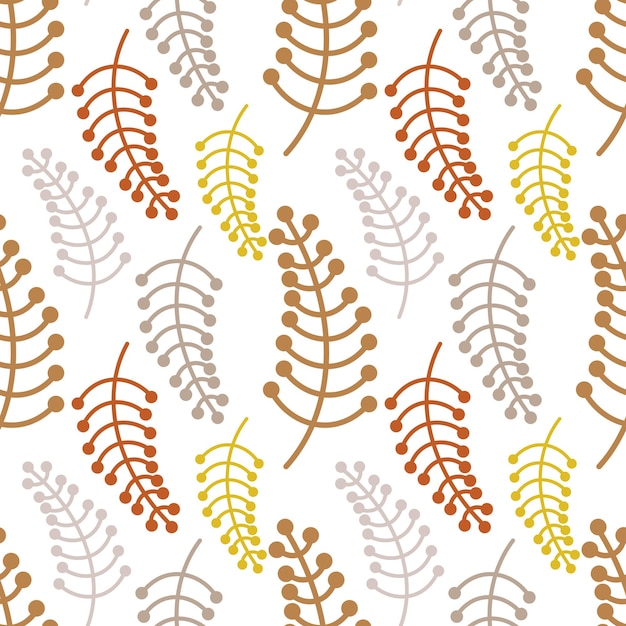 원활한 꽃 패턴 요소  ⁇ 터 모양 doodle 식물 추상 텍스처 배경 일러스트레이션