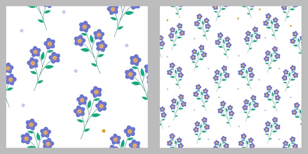 Seamless floral pattern. Large and small.