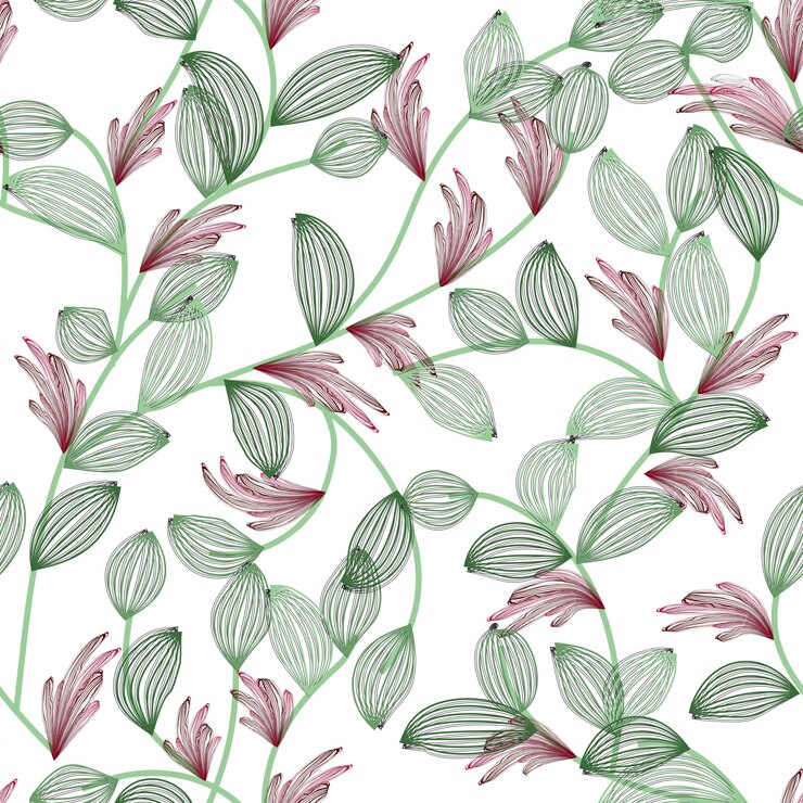 Vector seamless floral pattern textile design