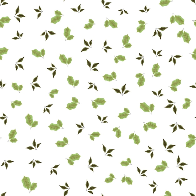 Seamless floral pattern using Beautiful trendy foliage leaves for print