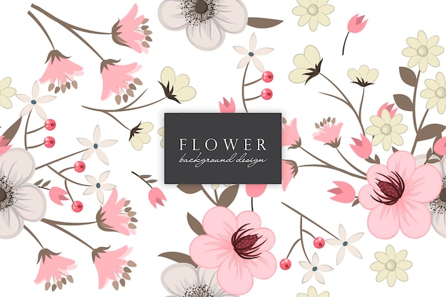 Seamless Floral Pattern in vector Background