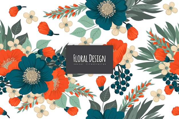 Seamless Floral Pattern in vector Background