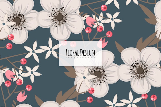 Seamless Floral Pattern in vector Background