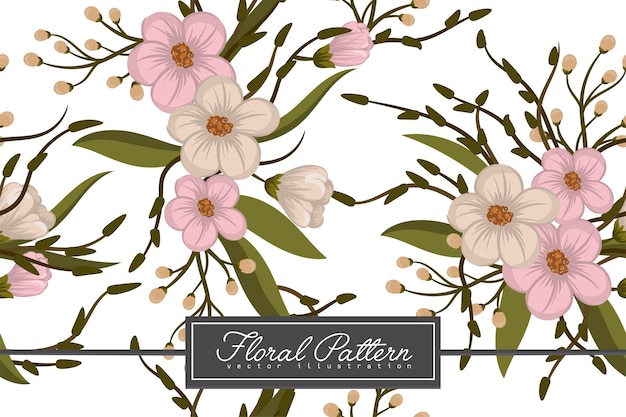 Seamless Floral Pattern in vector Background
