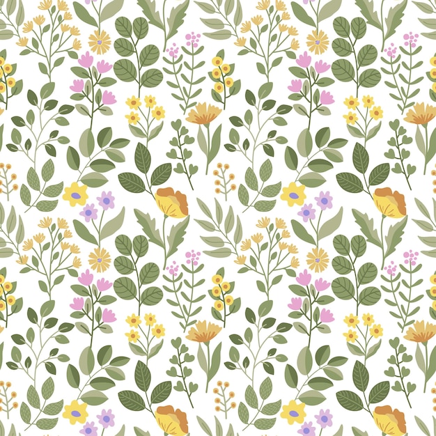 Seamless floral pattern vector spring