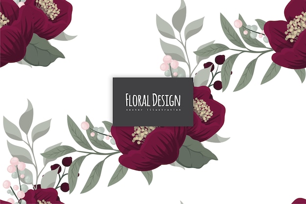 Vector seamless floral pattern in vector. wallpaper template