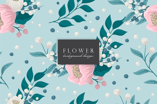 Seamless Floral Pattern in vector. Wallpaper template