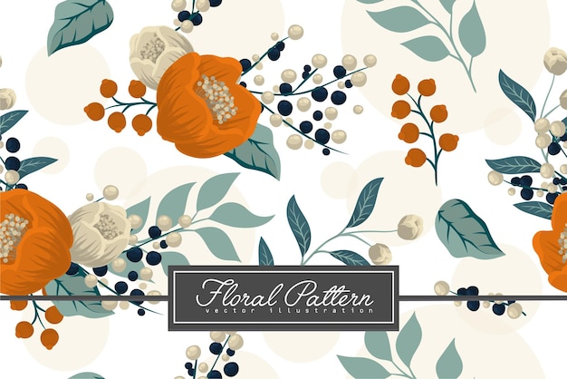 Seamless floral pattern in vector. wallpaper template