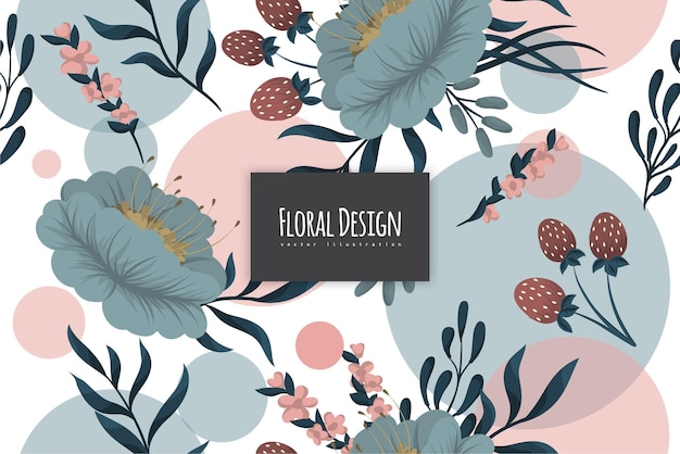 Seamless Floral Pattern in vector. Wallpaper template