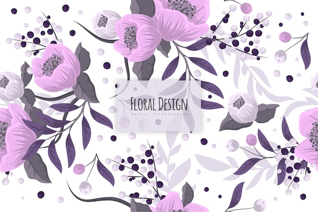 Vector seamless floral pattern in vector. wallpaper template