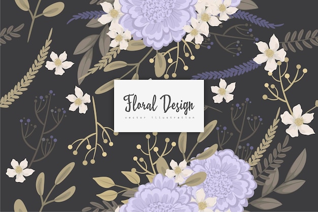 Seamless Floral Pattern in vector. Wallpaper template