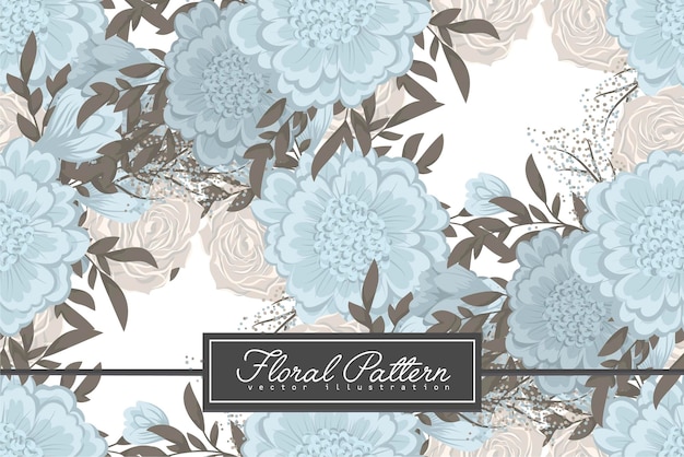 Seamless floral pattern in vector. wallpaper template