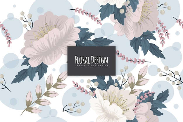 Seamless Floral Pattern in vector. Wallpaper template