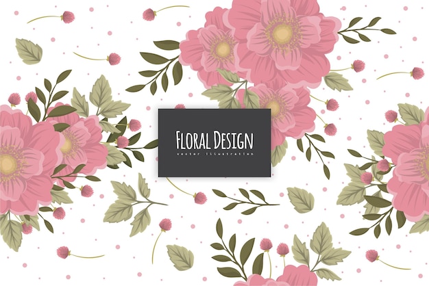 Vector seamless floral pattern in vector. wallpaper template