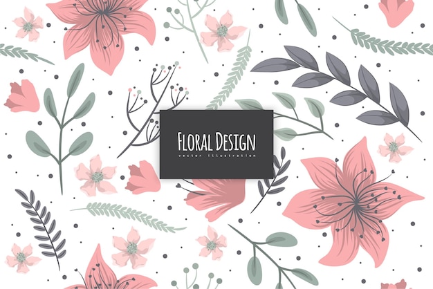 Seamless floral pattern in vector. wallpaper template