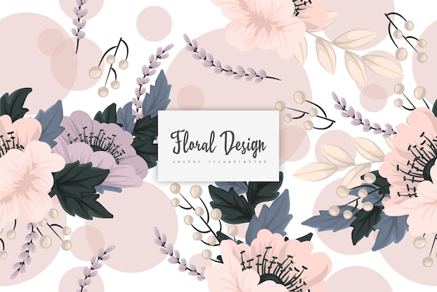 Seamless Floral Pattern in vector. Wallpaper template