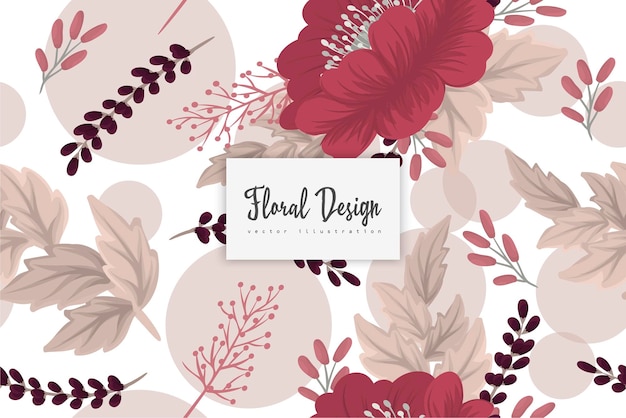 Seamless Floral Pattern in vector. Wallpaper template