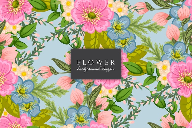 Seamless floral pattern in vector