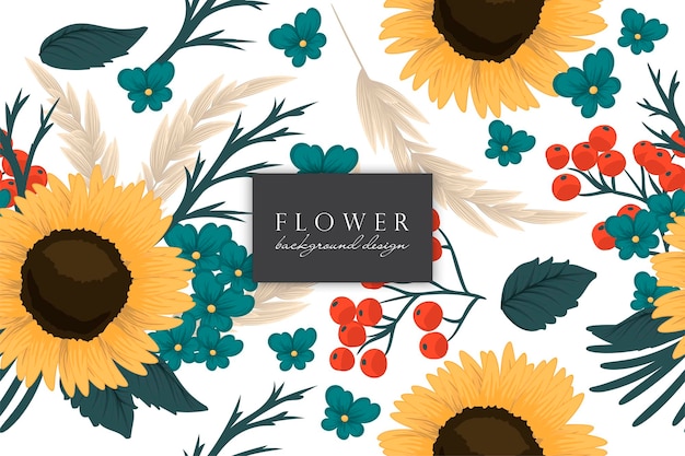 Seamless floral pattern in vector