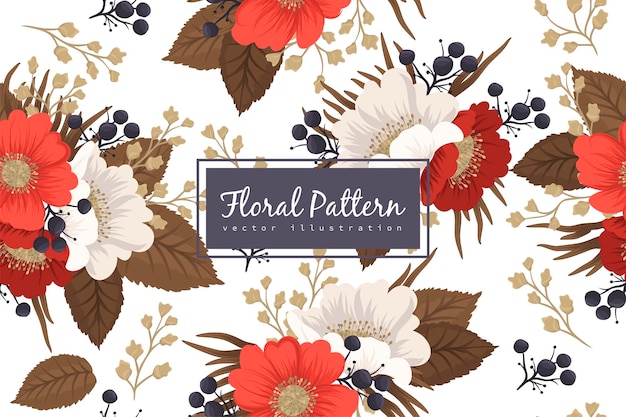 Seamless Floral Pattern in vector