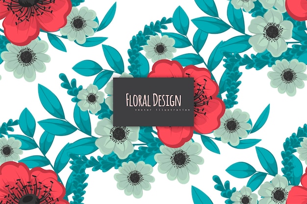 Seamless floral pattern in vector