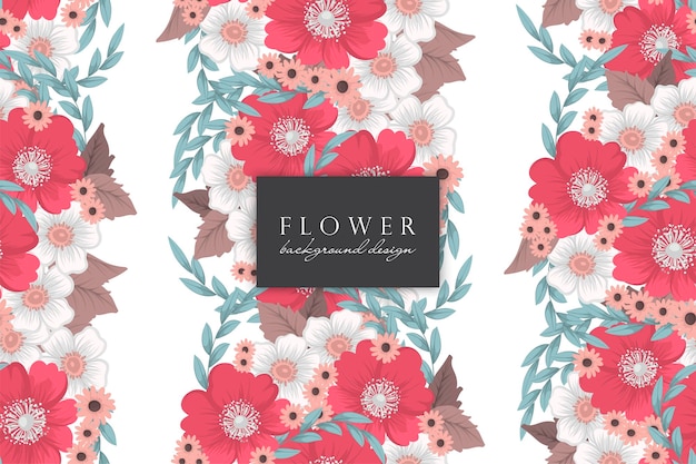 Seamless floral pattern in vector