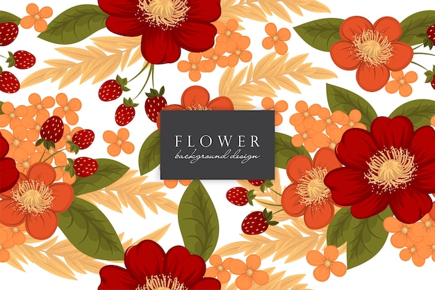 Seamless floral pattern in vector