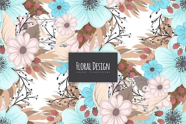 Seamless floral pattern in vector