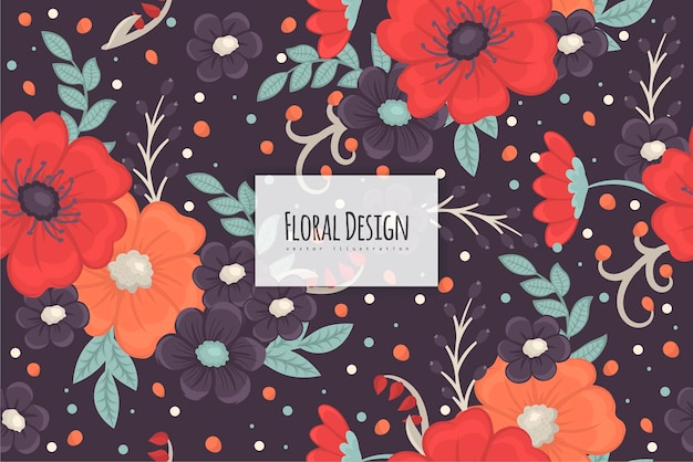 Seamless floral pattern in vector